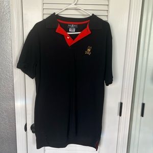 Black w Red detail and gold psycho bunny logo. NEW